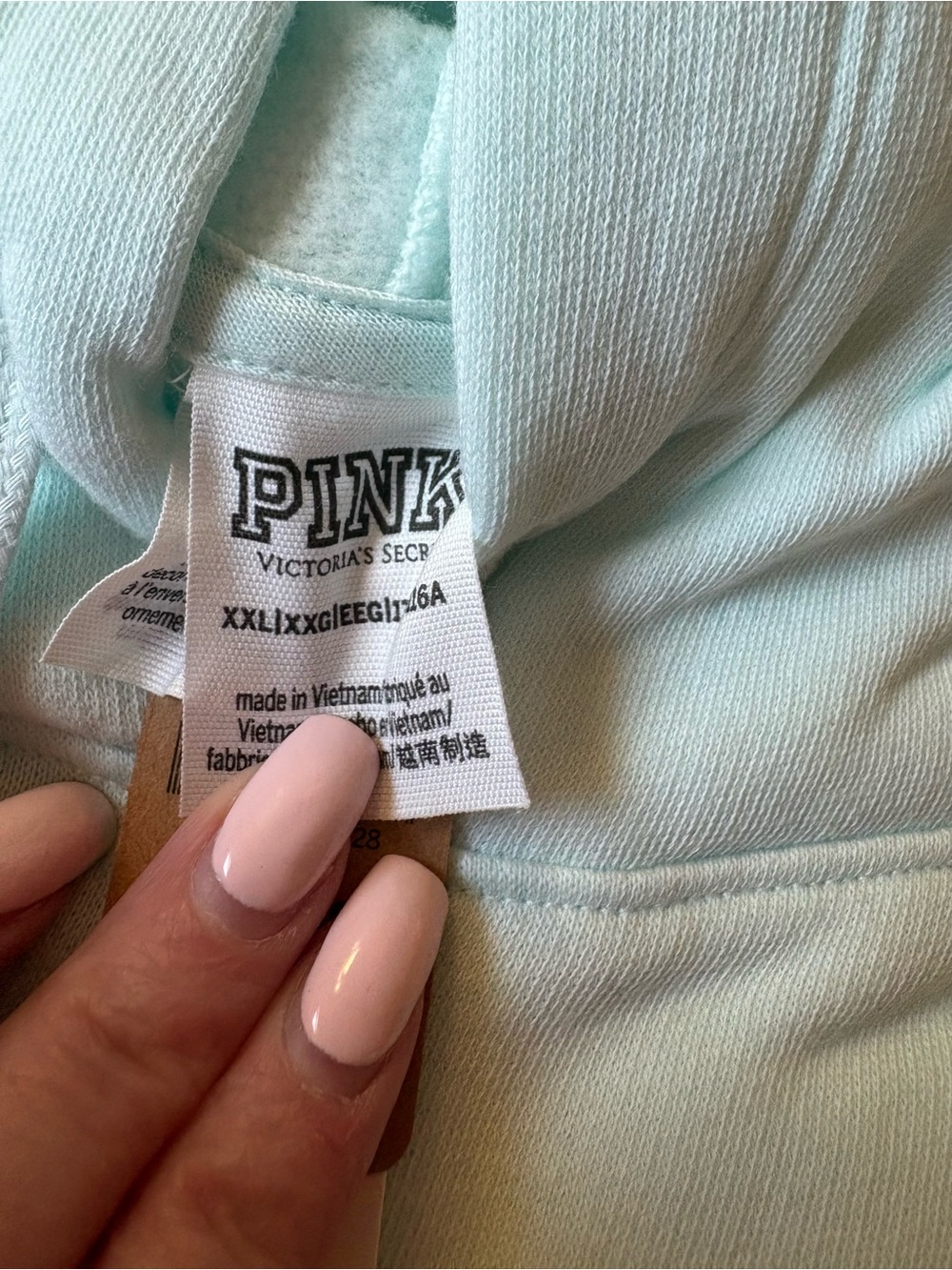 Victoria Secret PINK Campus Fleece Hoodie Sweatshirt XXL NWT - Picture 5 of 7
